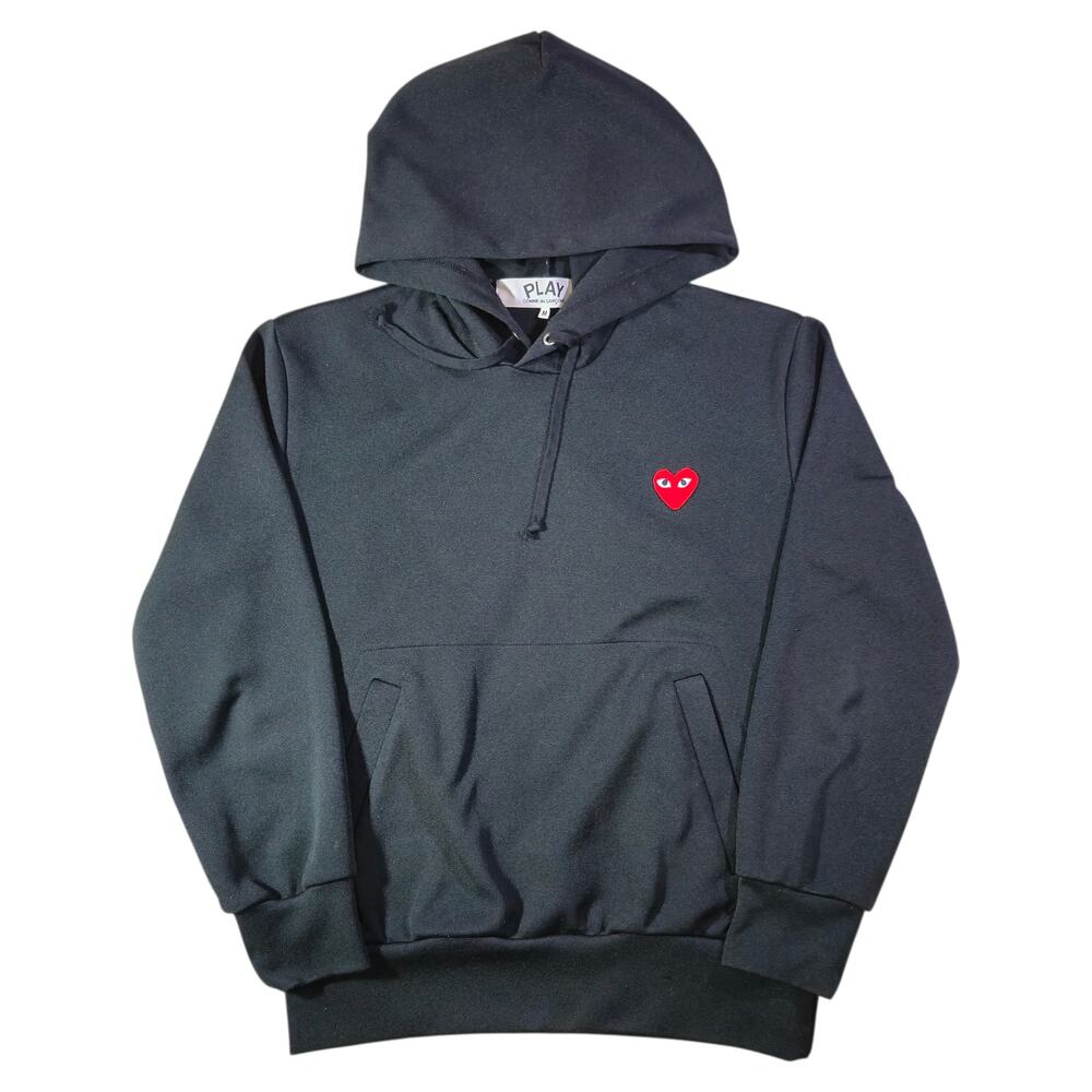 (M) Comme Des Garcons Play Black Hooded Sweatshirt